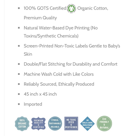 Beecotton Organics Bee Pattern Swaddle Blankets - Picture 3 of 4